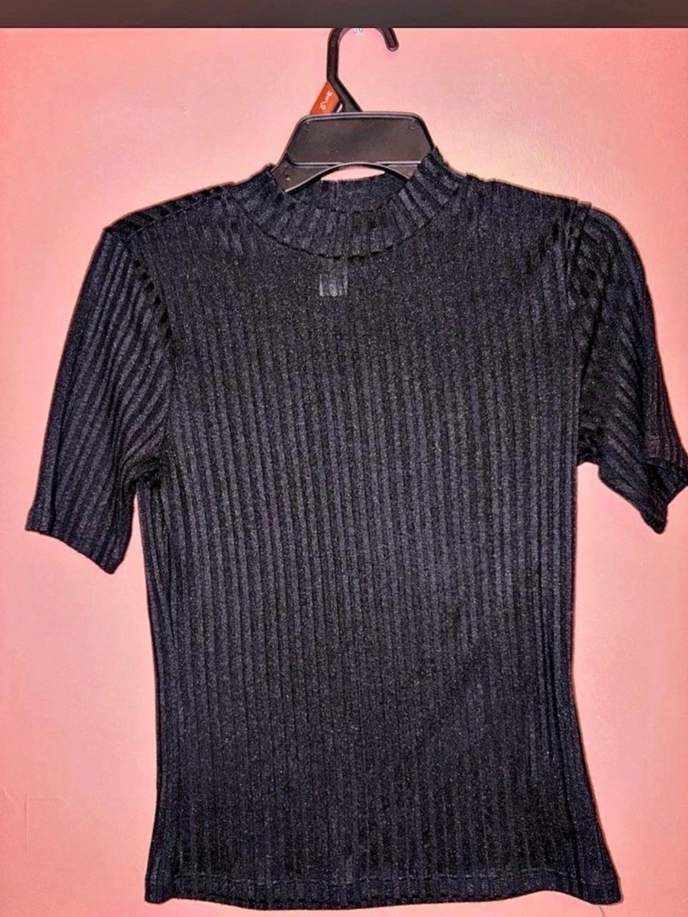 H&Medium Ribbed Short Sleeve Top Size small